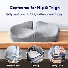 Cushion Lab Patented Pressure Relief Seat 18 W x 15.5 L x 4 H inches, Black
