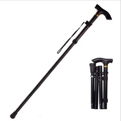 Adjustable Folding Walking Cane Aluminum Collapsible Travel Hiking Stick with Ti