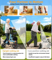 300 Pound-Weight Capacity, Upright 74b – Blue (10″ Front and 8″ Rear Wheel)