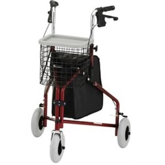 Nova Traveler 3-Wheel Folding Rolling Mobility Walker Rollator – 5 Colors