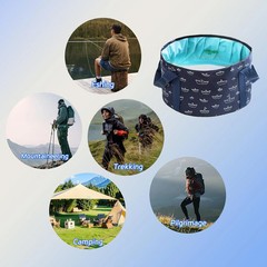 13.8 Inch Portable Collapsible Foot Bath Basin Soaking Tub Bucket Travel Camping