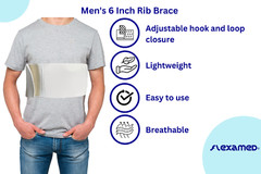 FLEXAMED MEN’S RIB BELT 6 OR 8 INCH | INJURED RIB CAGE, BROKEN RIB PAIN