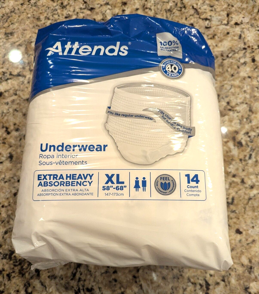 Attends Regular Absorbency Underwear APV40 14 ct size XL (58-68″)