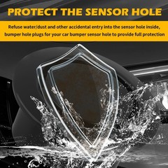 10PCS Car Bumper Hole Plugs for Parking Sensors, Radar Hole Plastic Covers