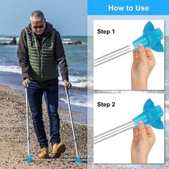 Tripod Walking Cane Tip, Glow in The Dark, Non-Slip Rubber Base, Fits Most 3/…