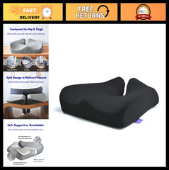 Pressure Relief Seat Cushion for Office & Home – Extra-Dense Memory Foam, Sciati