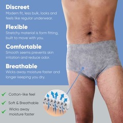 Nexwear Disposable Underwear Male Pull On X-Large 205 15 Ct