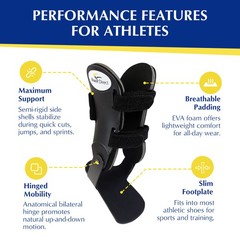 Semi-Rigid Active Ankle Brace Stabilizer for Sprain Support and Sport Protection