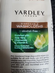 Washcloths Disposable Yardley – Enriched with Aloe Vera 6 Packs Of Wipes