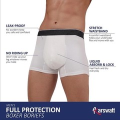 Karswatt Absorbent Cotton Urinary Incontinence Underwear X 2 Men Sz 3XL NWT