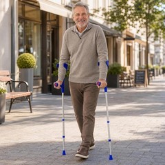 Luxury Adjustable Forearm Crutches for Adults – Lightweight & Durable, Pack of 2