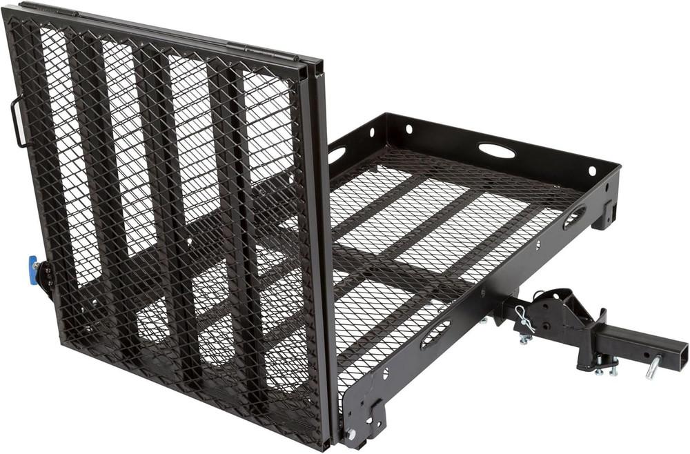48″ X 28″ Steel Scooter Wheelchair Carrier W/60 Ramp, 500 Lb. Cap, Folding, Hitc