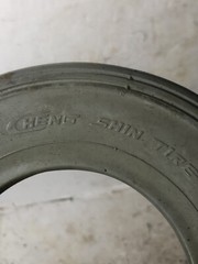 single Pneumatic Treaded Tire, 8″ X 1 3/4″ (200×44), Light Gray # 163-107