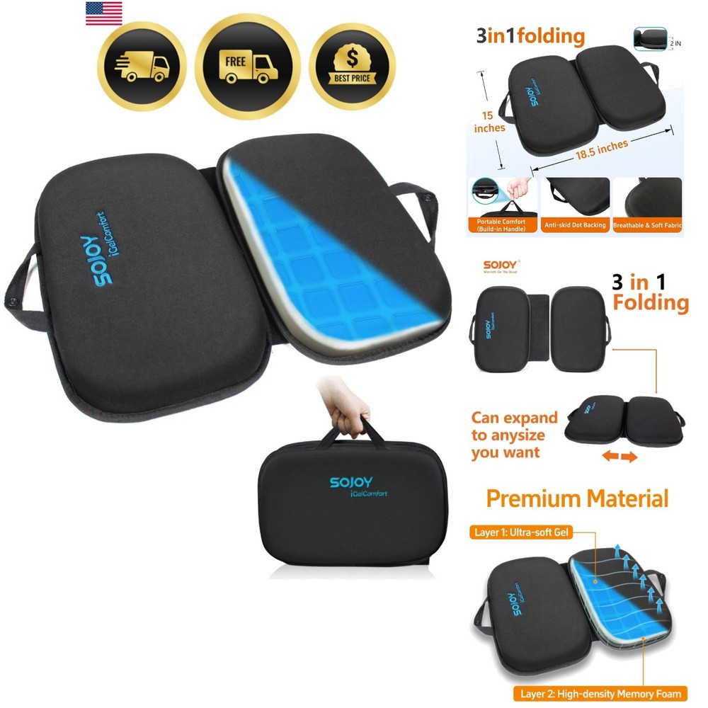 Ultra-Soft Portable Gel and Memory Foam Seat Cushion – Relieve Pain Anywhere