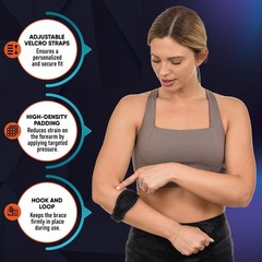 Adjustable Elbow Brace 2-Pack for Men & Women – Tennis & Golfer’s Support Strap,