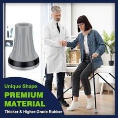 Heavy Duty Rubber Crutch Tips 7/8″ – Anti-Slip Thickened Feet Caps for Seniors (