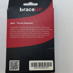 BraceUP B491 Thumb & Wrist Stabilizer Brace, Adjustable One Size, Black