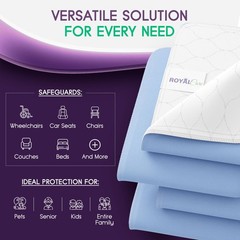Incontinence Bed Pads – 18×24 | Cotton Blend | Washable Bed Pads for Adults, …