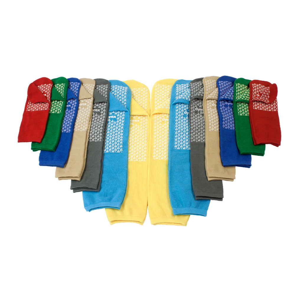 Hospital Sock Soft Single-Sided Slipper Socks, Anti-Skid Rubber Grippers, &