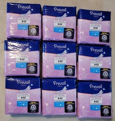 180 Prevail Bladder Control Pad, 9.25″ Regular, Moderate Absorbency BC-012