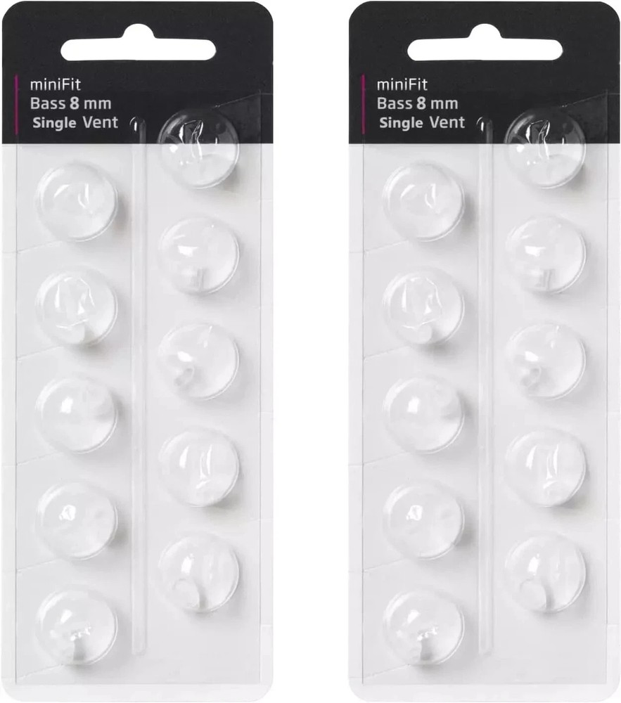 Hearing Aid Domes for Oticon Minifit Single Vent Bass Domes: 2 Packs (8Mm), Univ