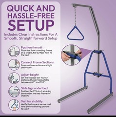 ProHeal Medical Trapeze Bar for Bed Mobility – Standard Trapeze Bar Set with …