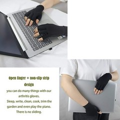 2 Pairs Copper Compression Arthritis Gloves Carpal Tunnel Joint Pain Relief Hand