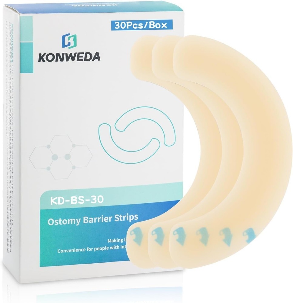 30 Pcs Ostomy Barrier Strips | Elastic Barrier Tape for Colostomy Bags | Medi…