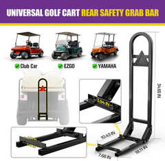 Golf Cart Rear Seat Grab Bar, Universal Back Seat Handrail Grip Bar Compatible w