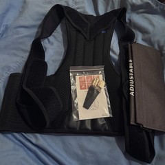 Posture Corrector Brace for Back & Shoulder Support, Adjustable, Black