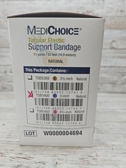 MediChoice Tubular Elastic Support Bandage Natural Size F 4 In x 11 yds MADE USA