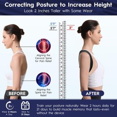 Aokyoo Back Brace Posture Corrector for Men – P0328001 One Size, Black
