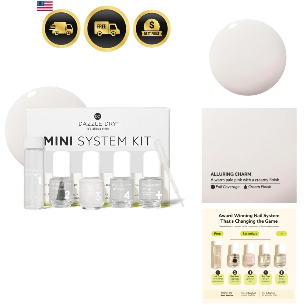 Mini Kit 4 Step System – Alluring Charm – A pale pink with a creamy finish. F…