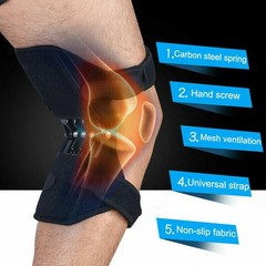 Power Knee Stabilizer Pads (1 Pair), Breathable (Black)