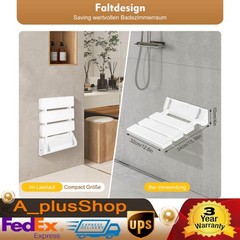 Shower Seat Folding Wall Mounted Bathroom Mobility Aid Chair Strong Fold Up Down