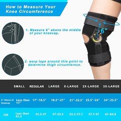 NVORLIY Hinged Orthopedic ROM Knee Brace. Side Stabilizers. LOCKS. UNISEX. Small