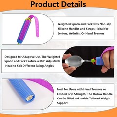 Adaptive Utensils for Arthritis, Parkinson’s & Hand Tremors – 360° Rotating W…