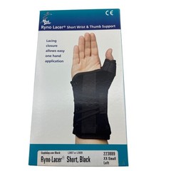 Med Spec Ryno Lacer Short Wrist Thumb Support Black XX-Small Left 223889 NEW