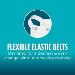 Assurance Unisex Incontinence Belted Shields, Moderate Absorbency, 30 Count