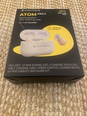 Audien Hearing ATOM PRO 2 Wireless Rechargeable OTC Hearing Aids **NEW**