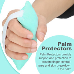 6 Pcs Palm Grip Protector Hand Contracture Cushion with Elastic Band Sweat Re…