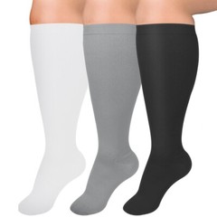 3/4/5 Pairs Plus Size Compression Socks Extra Wide Calf Knee High Support Socks