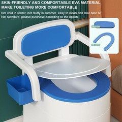 Portable Bedside Commode Toilet Elderly Disabled Commode Chair w/ Armrests 400kg