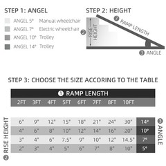 6ft Portable Handicap Temporary Wheelchair Ramp for Home Steps Stairs Doorways