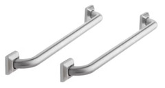 Glacier Bay 24” Concealed Screw Square Escutcheon Shower Tub Grab Bar (2 Pack)