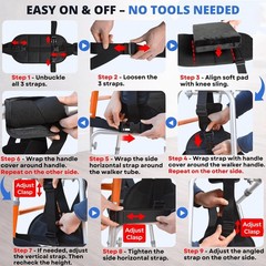 Adjustable Knee Sling for Walker Cushioned Support Non Weight Bearing Recovery