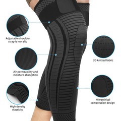 Ruilaibao 2 Pack Full Leg Compression Sleeves with Knee Support Size S Black