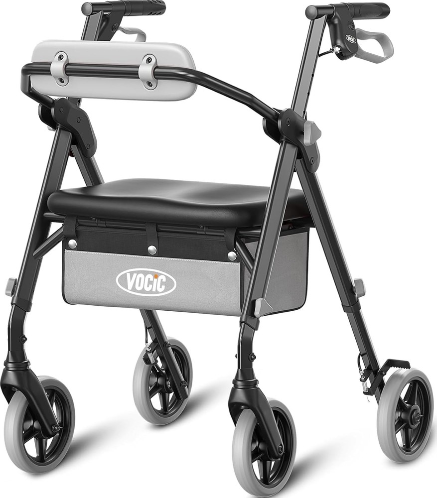 Z11 Walker VOCIC 380LBS Rollator Ergonomic Seat