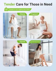 Comfortable Triangular Shower Stool with Non-Slip Design and 400 lbs Capacity