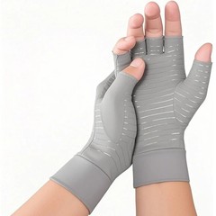 1 Pairs Copper Arthritis Compression Gloves Hand Support Pain Relief Joint Self